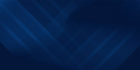 Obraz premium Modern dark blue abstract background with layered diagonal lines and soft gradient lighting. Elegant minimal geometric design.Business presentations, technology banners, professional digital backdrops