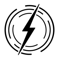 Electricity flash lightning bolt power energy symbol graphic illustration