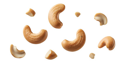 Fototapeta premium Cashew nuts isolated on transparent background