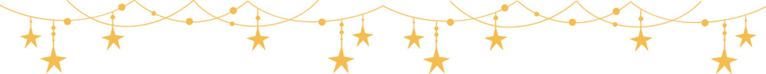 Gold Garland Hanging Decoration Overlay, Minimal Winter Glow, Elegant Festive Background Hanging Gold Garland Metallic Dots Bunting on Transparent Background shiny string lights on transparent 