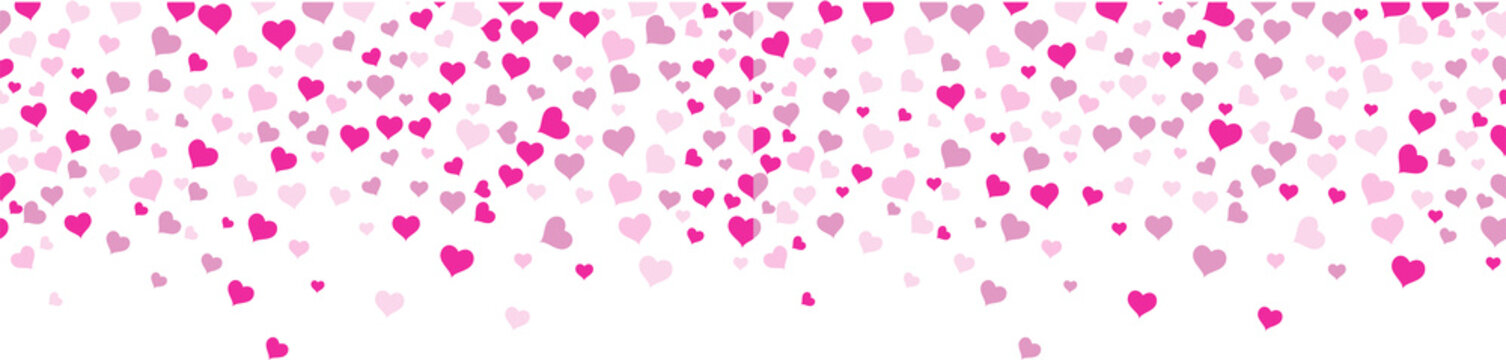Pink Love Hearts For Background Decoration Pink love heart seamless pattern illustration. Cute romantic pink hearts background print earts, pink, love, valentine, pattern, background, white, symbol