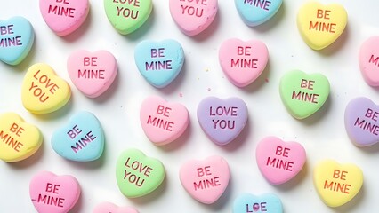Colorful Conversation Hearts Candy