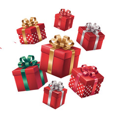 Obraz premium gift boxes isolated on white