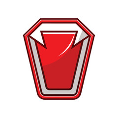 3d illustration of a red plastic cup with lid and a glass of red drink as a recycling symbol and web icon for a business container design concept