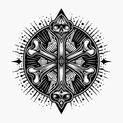 Fototapeta premium Skull knot tattoo