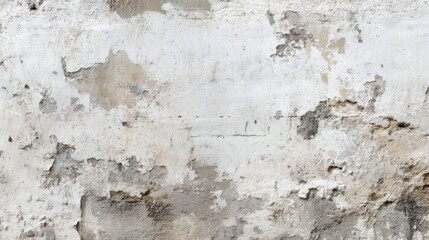 Obraz premium The surface of an old wall shows peeling paint and patches of wear. The rough texture and fading color indicate age and neglect over time highlighting urban decay.