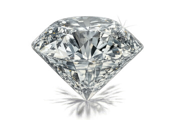 Luxury Faceted Diamond Gemstone with Sharp Reflections