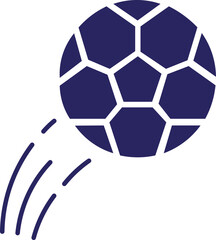 Obraz premium Minimalist Soccer Ball Illustration with Motion Lines - Geometric Sports Design for Football Enthusiasts