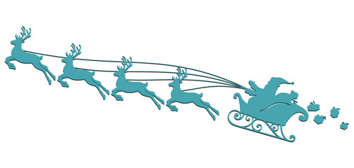 Santa claus with reindeer © Friz