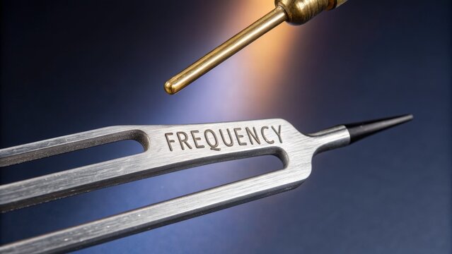 Tuning Fork and Brass Rod Demonstrating Frequency and Sound