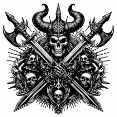 heraldic shield with sword