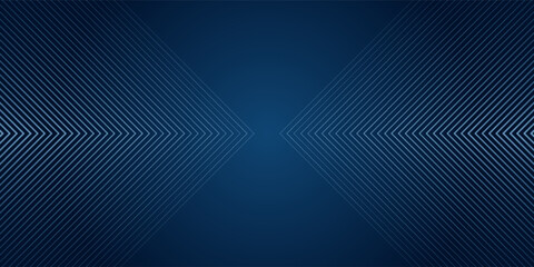 Dark Blue Abstract Background with Glowing Arrow Lines for Technology, Featuring a Futuristic Concept with Modern Shiny Blue Geometric Lines Design, Ideal for Banners, Covers, Posters, and Web Headers