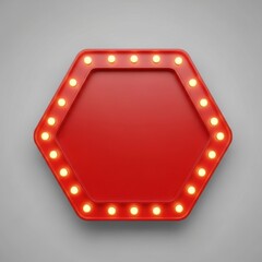 Bright red hexagonal sign