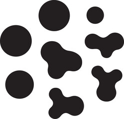 Organic minimal black forms, vector