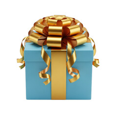 Elegant gift box with golden ribbon