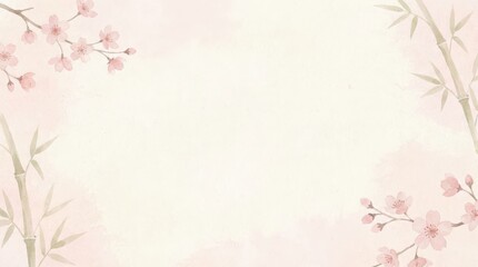 Delicate cherry blossom illustration floral theme digital art soft aesthetic close-up view nature concept for relaxation and serenity