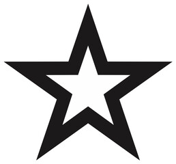 Fototapeta premium Double Star Outline Black and White Design Feature Element