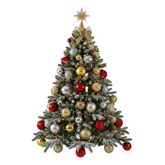Decorated christmas tree with ornaments