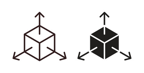 Bim icons. thin line and glyph vector icons pack on white background