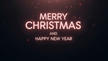 Merry Christmas and Happy New Year Greeting Card.