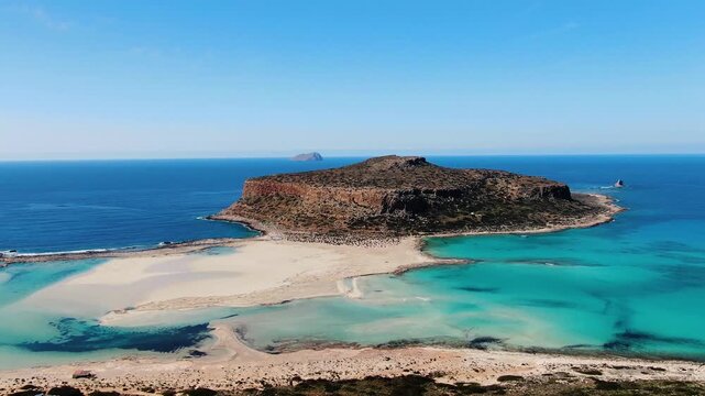 Aerial View of Balos beach in Crete