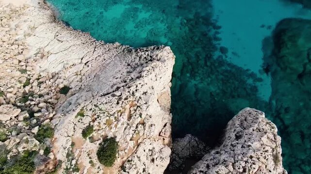 Aerial view of Cape Cave Greco in Asia Napa