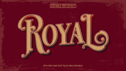 Royal  victorian style text effect editable