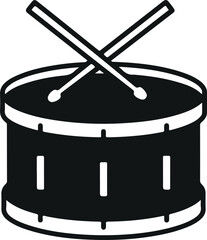 Drum with crossed sticks