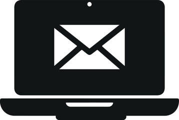 Laptop displaying email icon