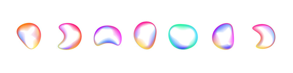 Set of neon circle PNG with gradient highlights. Bright luminous round shape with smooth light....