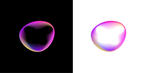 Glowing neon circle PNG with gradient reflections. Bright luminous round ring. Futuristic digital abstract circular shape.