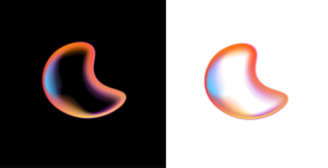 Bright neon circle PNG with gradient light. Smooth luminous ring with soft glowing edges. Futuristic abstract round element .