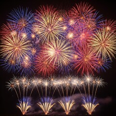 Happy New Year 2026 Colorful Fireworks Celebration Background