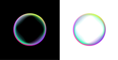 Neon shape circle PNG with gradient glow and soft edges. Luminous round shape with smooth light. Abstract futuristic glowing ring.
