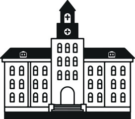 Historical church building vector