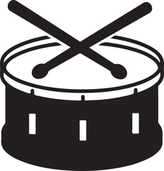 Drum with sticks vector art
