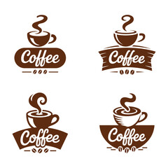 Warm Coffee Beverage Logo for Cafe Branding