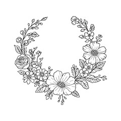 Boho Wedding Wreath Embroidery Pattern, Floral Hoop for Beginners Craft Gift