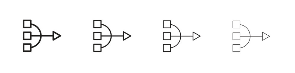 Simplify icons, Set of linear icons. Black linear palm icons © Cristiane