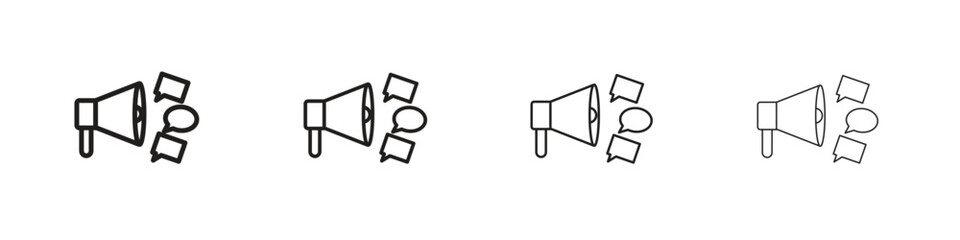 Social campaign icons, Set of linear icons. Black linear palm icons