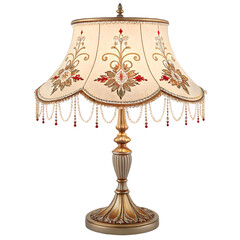 Elegant table lamp with floral shade