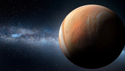 Planet In Space With Visible Atmosphere Titan