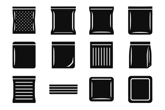 Bag strip sealer edge plate vector vacuum cavity support arc icon corner