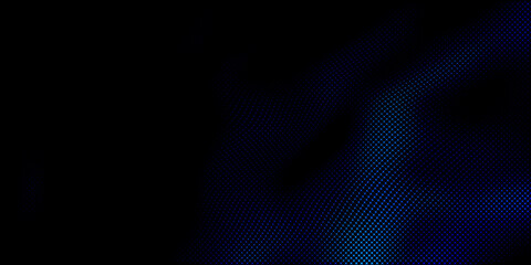 Obraz premium Abstract Blue Dot Grid on Black Background, Digital Texture