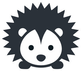 Cute hedgehog illustration, cartoon, animal design, vector, flat style, graphic, icon, isolated