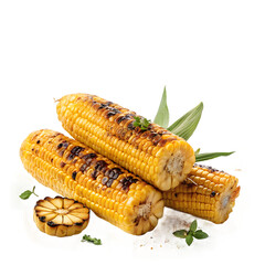 Grilled corn on the cob with garlic