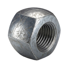 Close-up of hexagonal metal nut