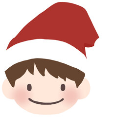 산타 소년 아이 일러스트