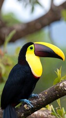 Toucan perched in a tree