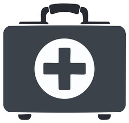 Obraz premium Medical first aid kit with cross symbol
